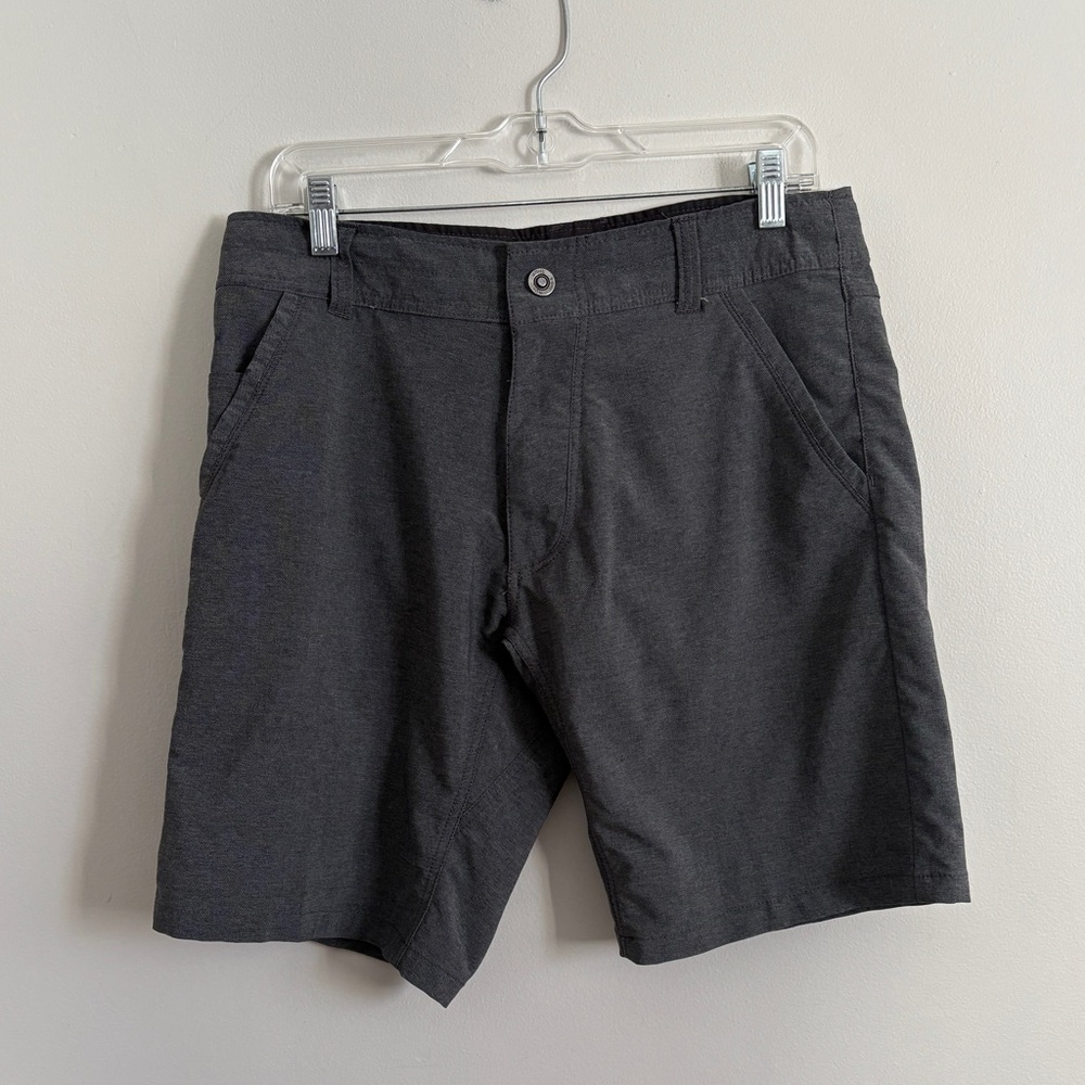 KUHL Shift Amphibia Shorts Mens 32 Gray Hybrid Performance 9" Lighweight Chino